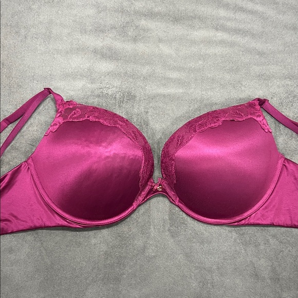 Victoria's Secret Deep Mauve Lace Body by Victoria Push-up Underwire Bra 38DD - Picture 6 of 13